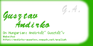 gusztav andirko business card